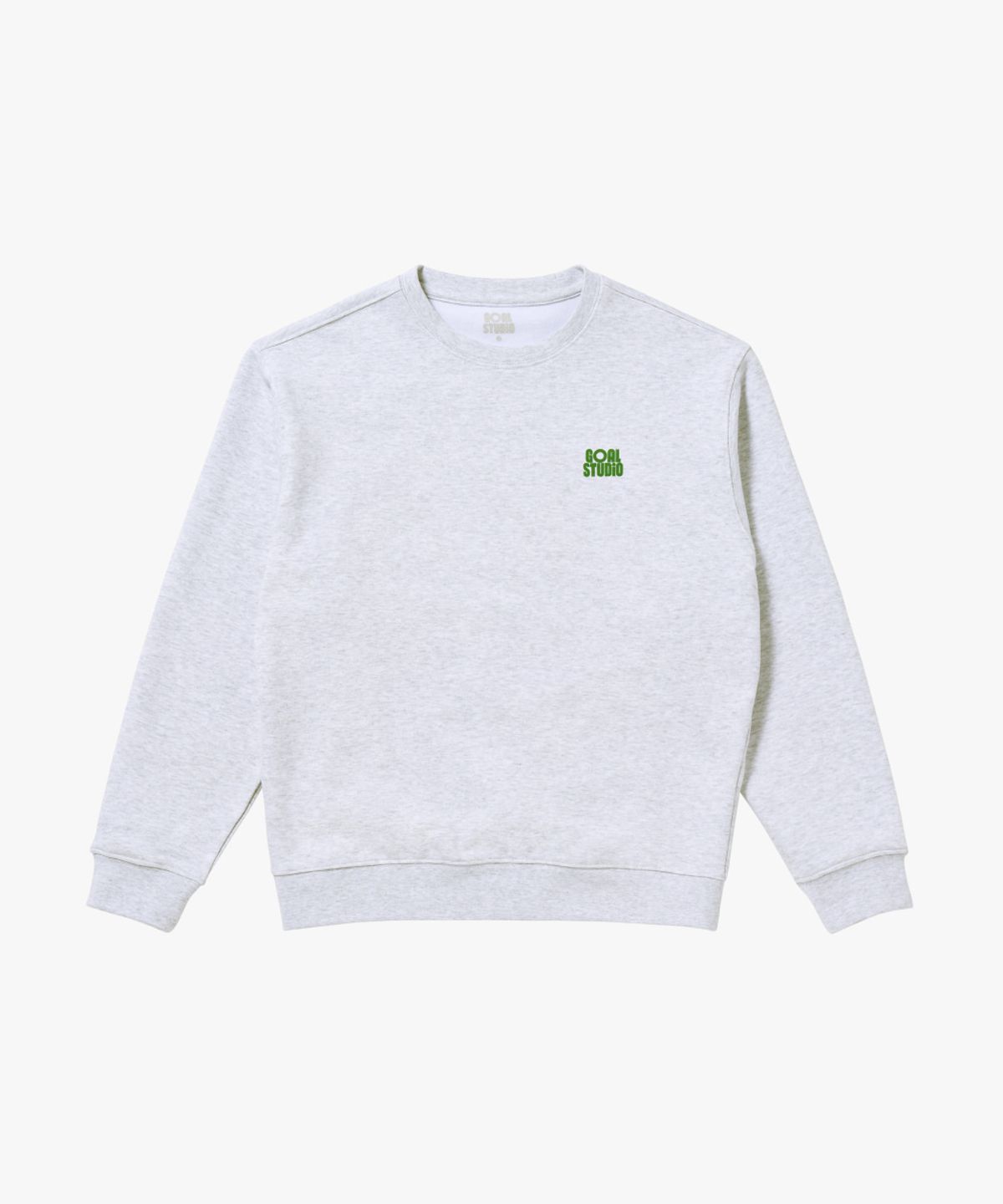 골스튜디오(GOALSTUDIO) MAP LOGO CREWNECK-MELANGE GREY