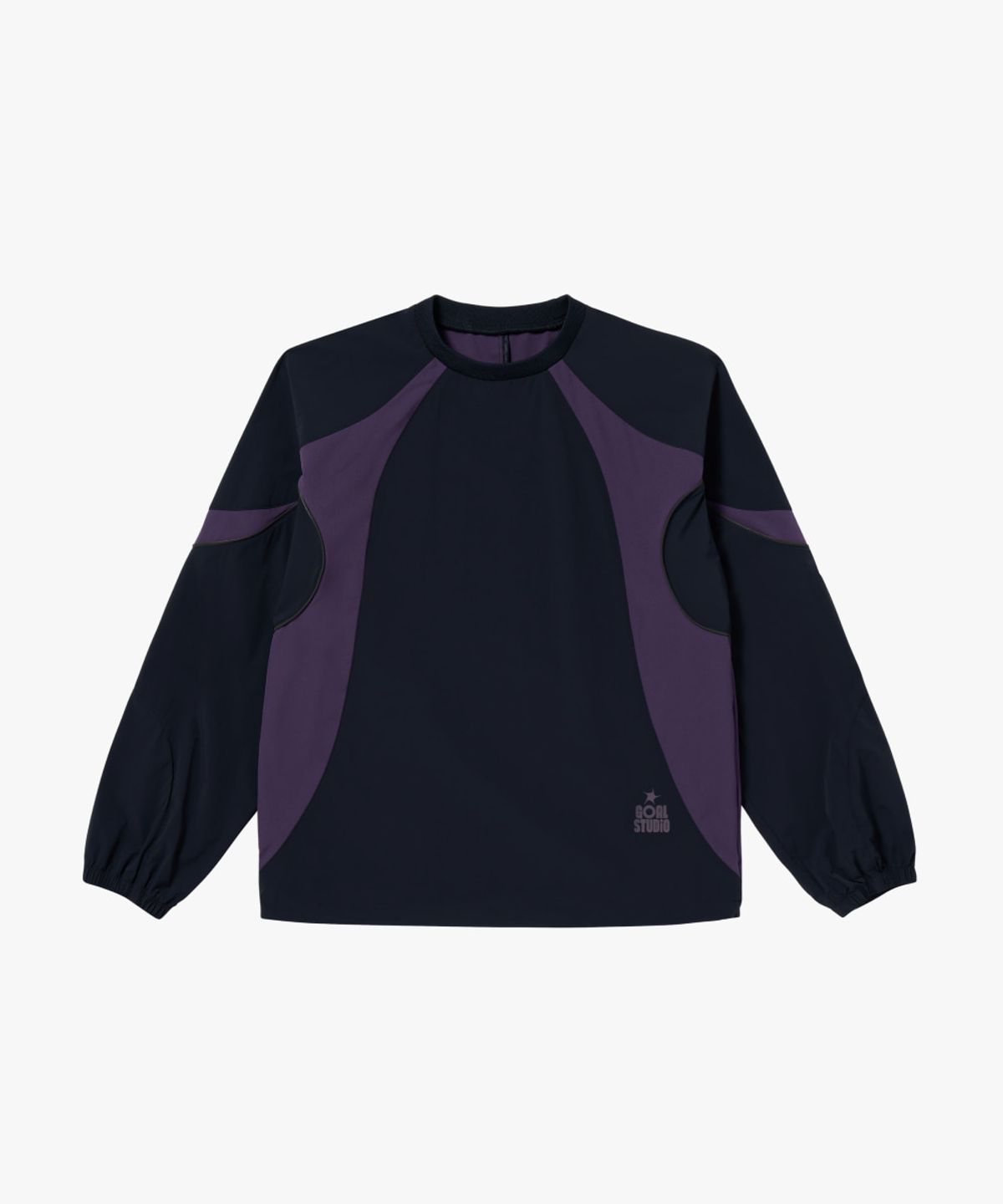 골스튜디오(GOALSTUDIO) COLOR-BLOCK WOVEN PULLOVER-NAVY