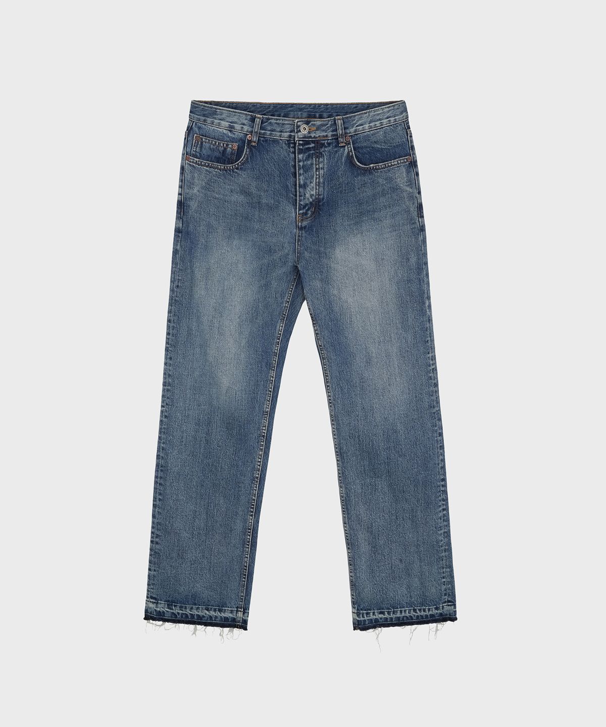 서피스에디션(SURFACE EDITION) TORN STRAIGHT DENIM PANTS INDIGO