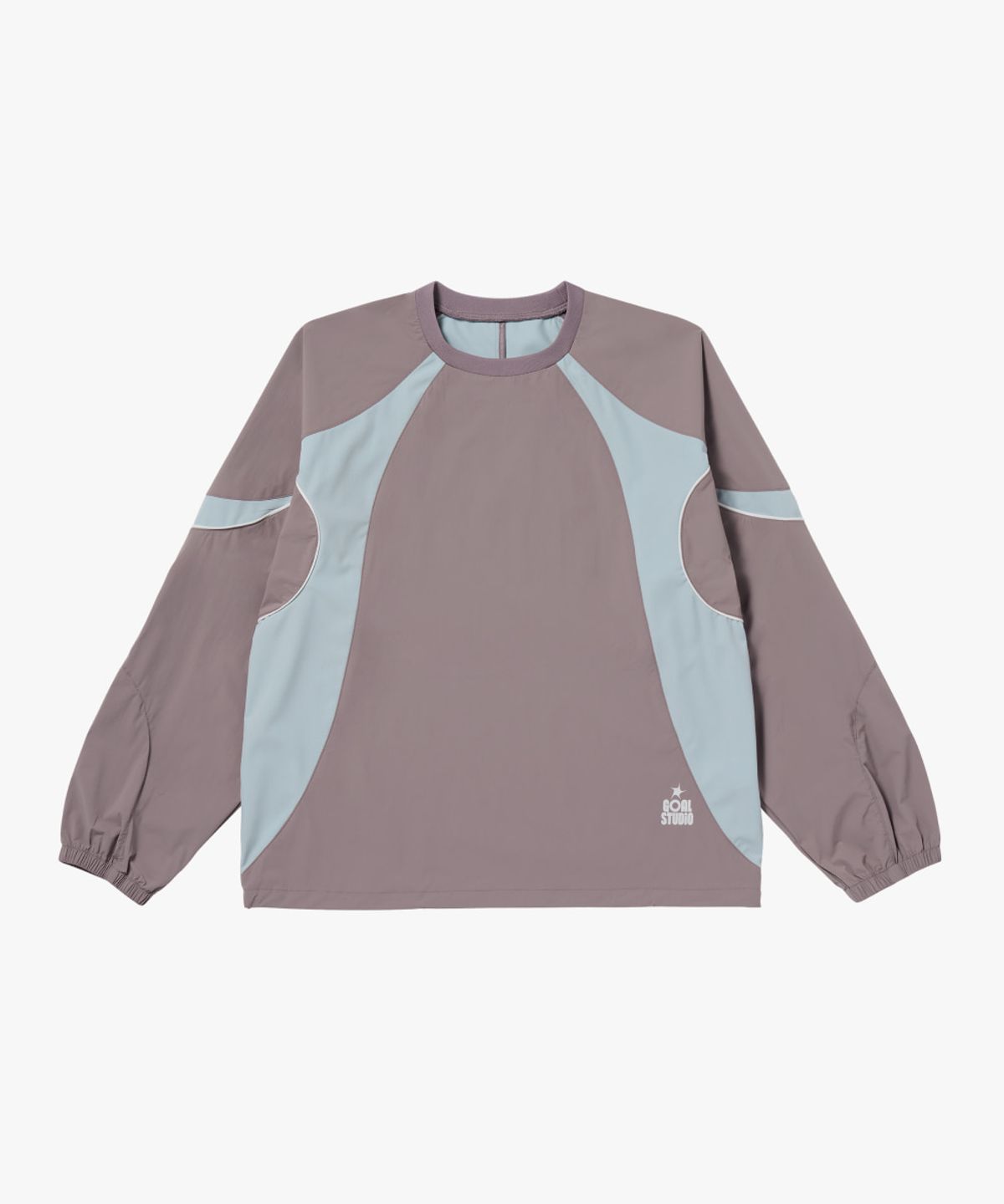 골스튜디오(GOALSTUDIO) COLOR-BLOCK WOVEN PULLOVER-BROWN