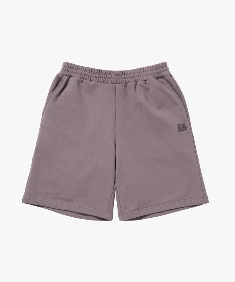 SWEAT JERSEY SHORTS-BROWN