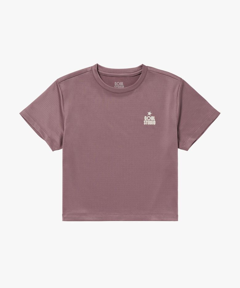 WS TRACK GOAL LOGO CROP TEE-BRICK