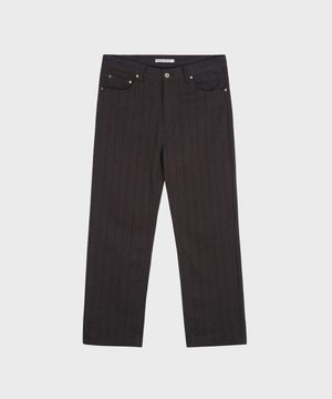 JACQUARD STRIPE STRAIGHT PANTS
