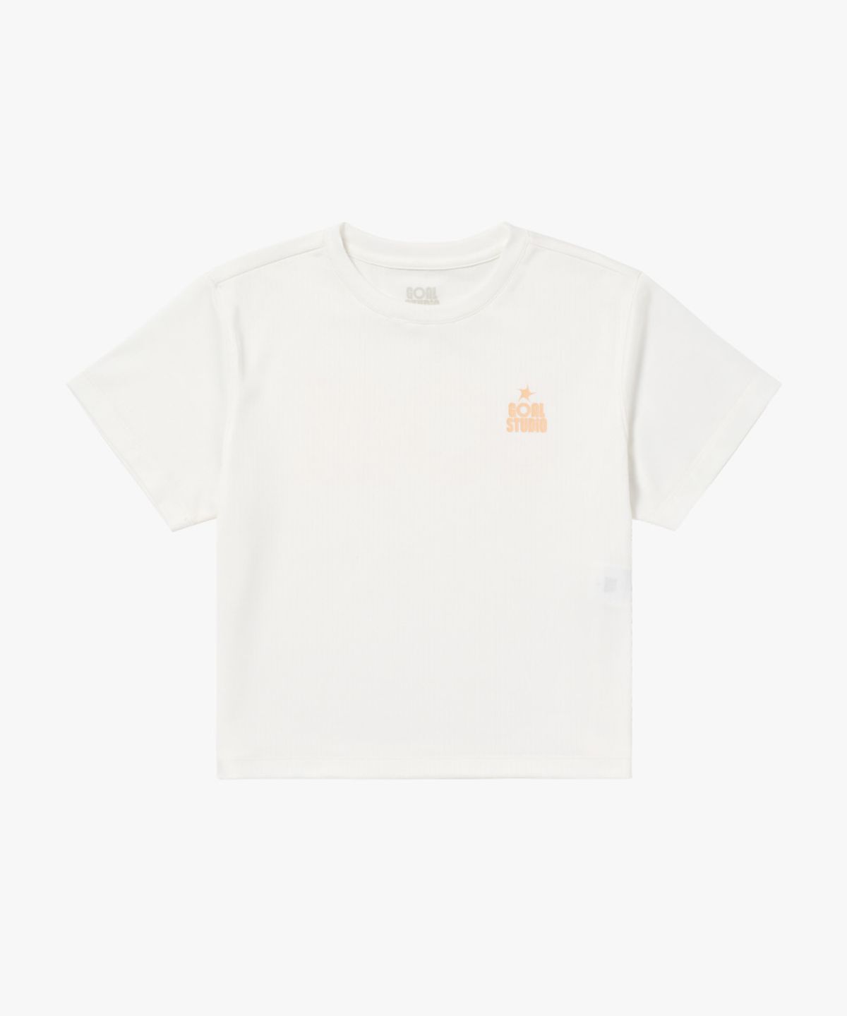 골스튜디오(GOALSTUDIO) WS TRACK GOAL LOGO CROP TEE-OFF WHITE
