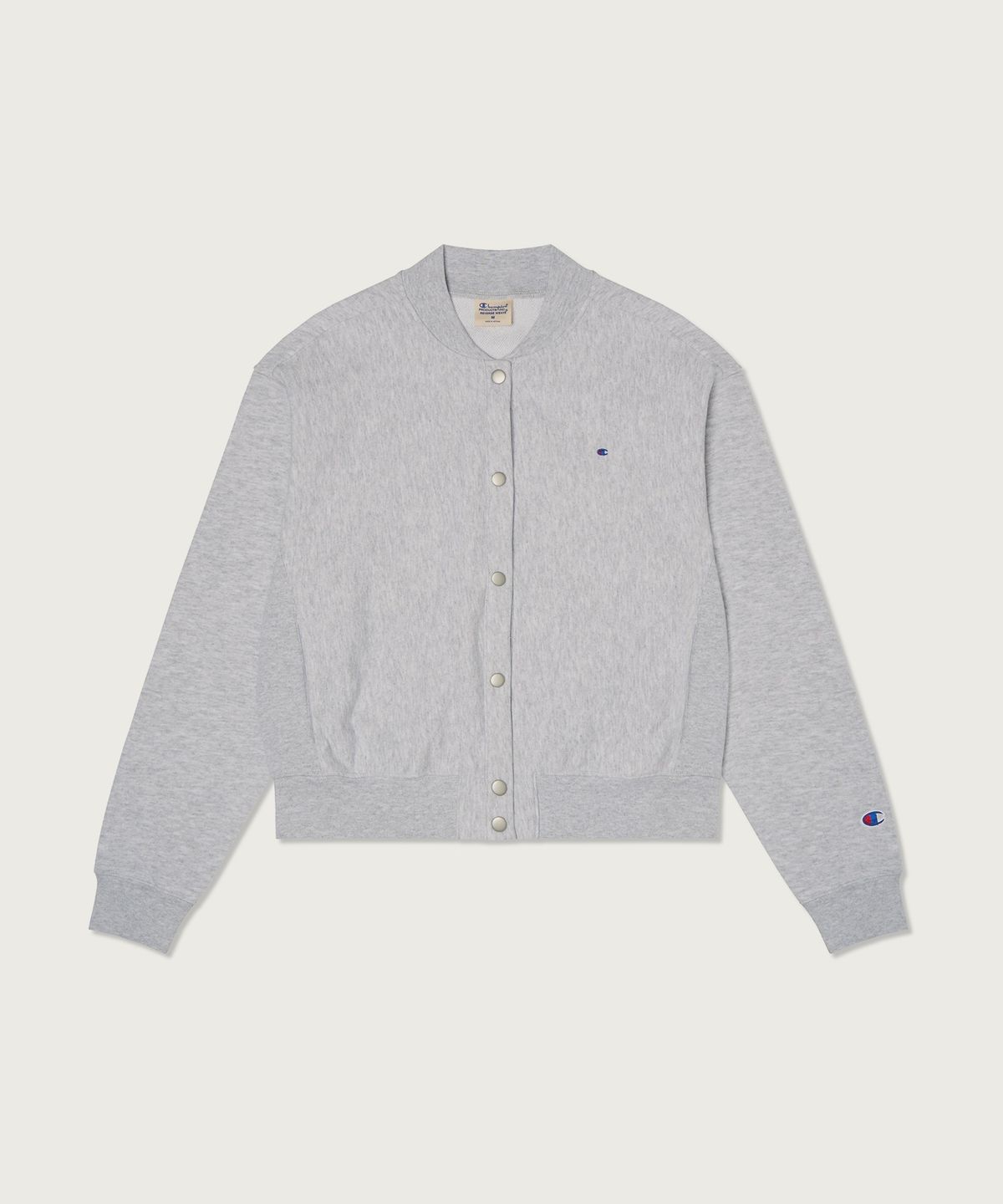 챔피온(CHAMPION) 여성 리버스위브 스웨트 스타디움 자켓 Light Grey