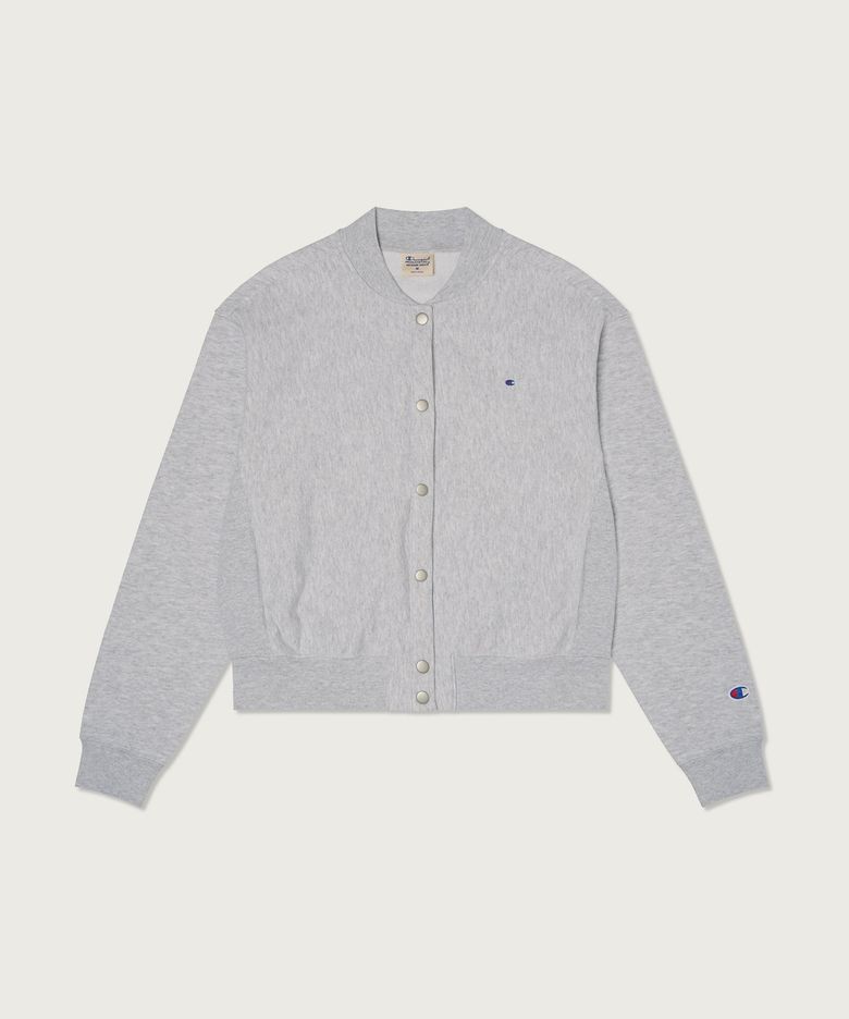 여성 리버스위브 스웨트 스타디움 자켓 Light Grey