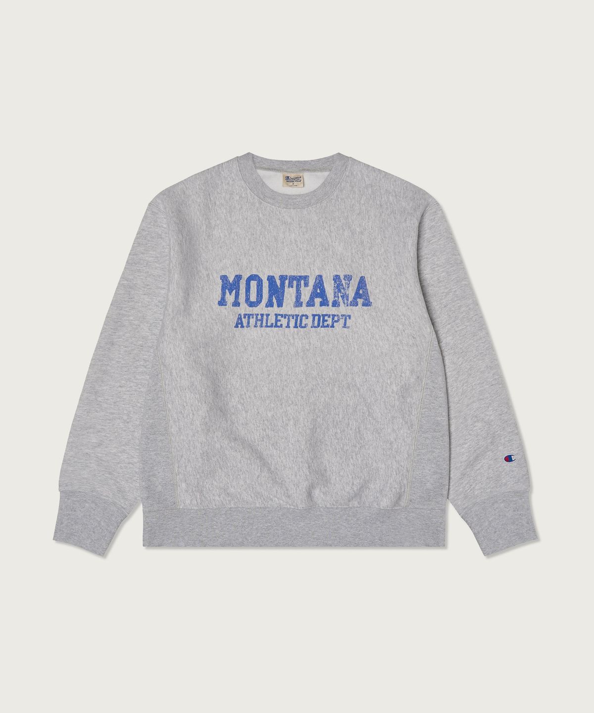 챔피온(CHAMPION) 리버스위브 루즈핏 컬리지 스웨트셔츠 Light Grey