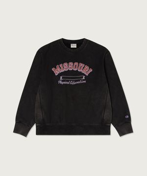 리버스위브 루즈핏 컬리지 스웨트셔츠 Black