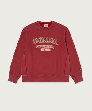 리버스위브 루즈핏 컬리지 스웨트셔츠 Red