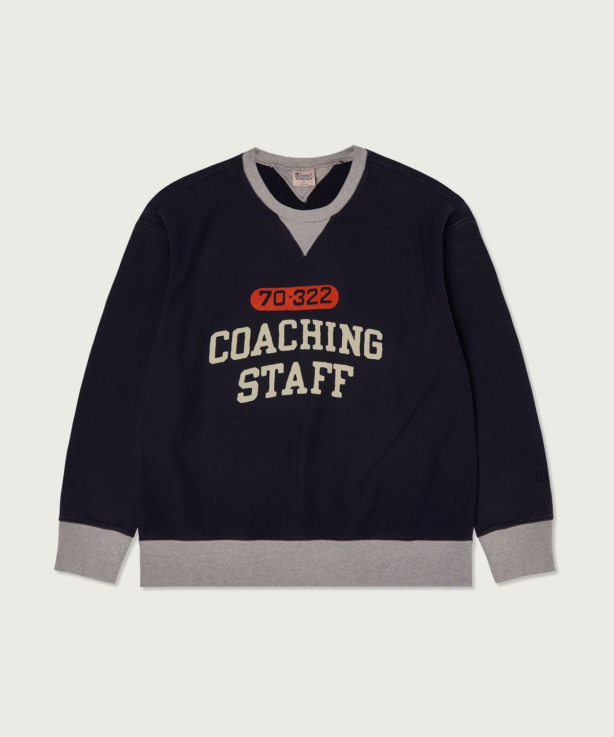 챔피온(CHAMPION) 루즈핏 50s 애슬레틱 팀 스웨트셔츠 Navy