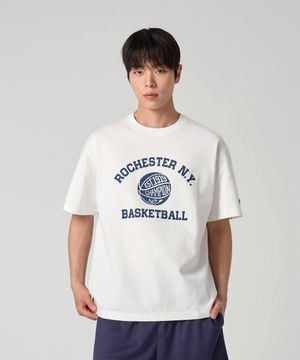 바스켓볼 프린트 티셔츠 White