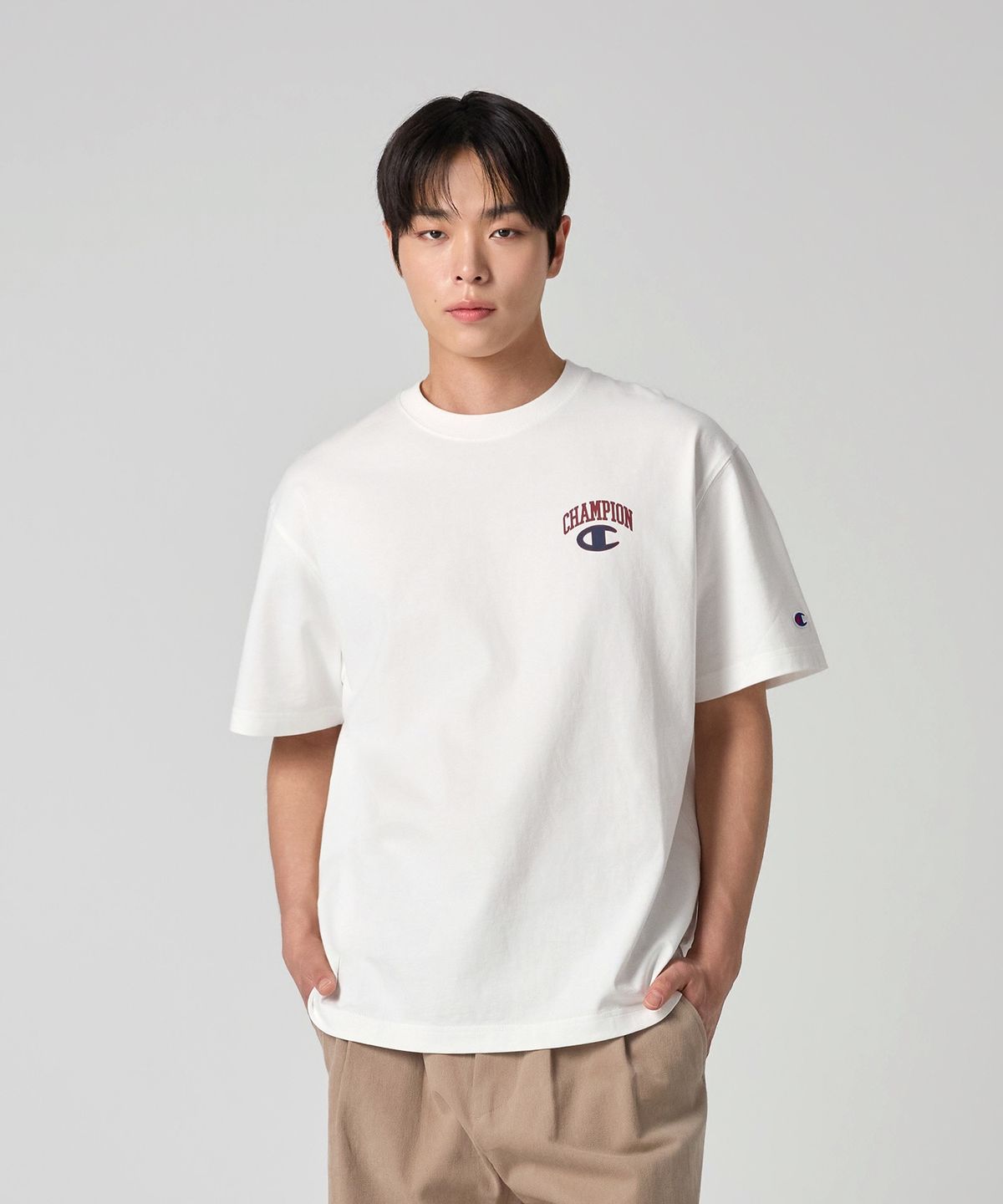 챔피온(CHAMPION) NY C로고 티셔츠 White