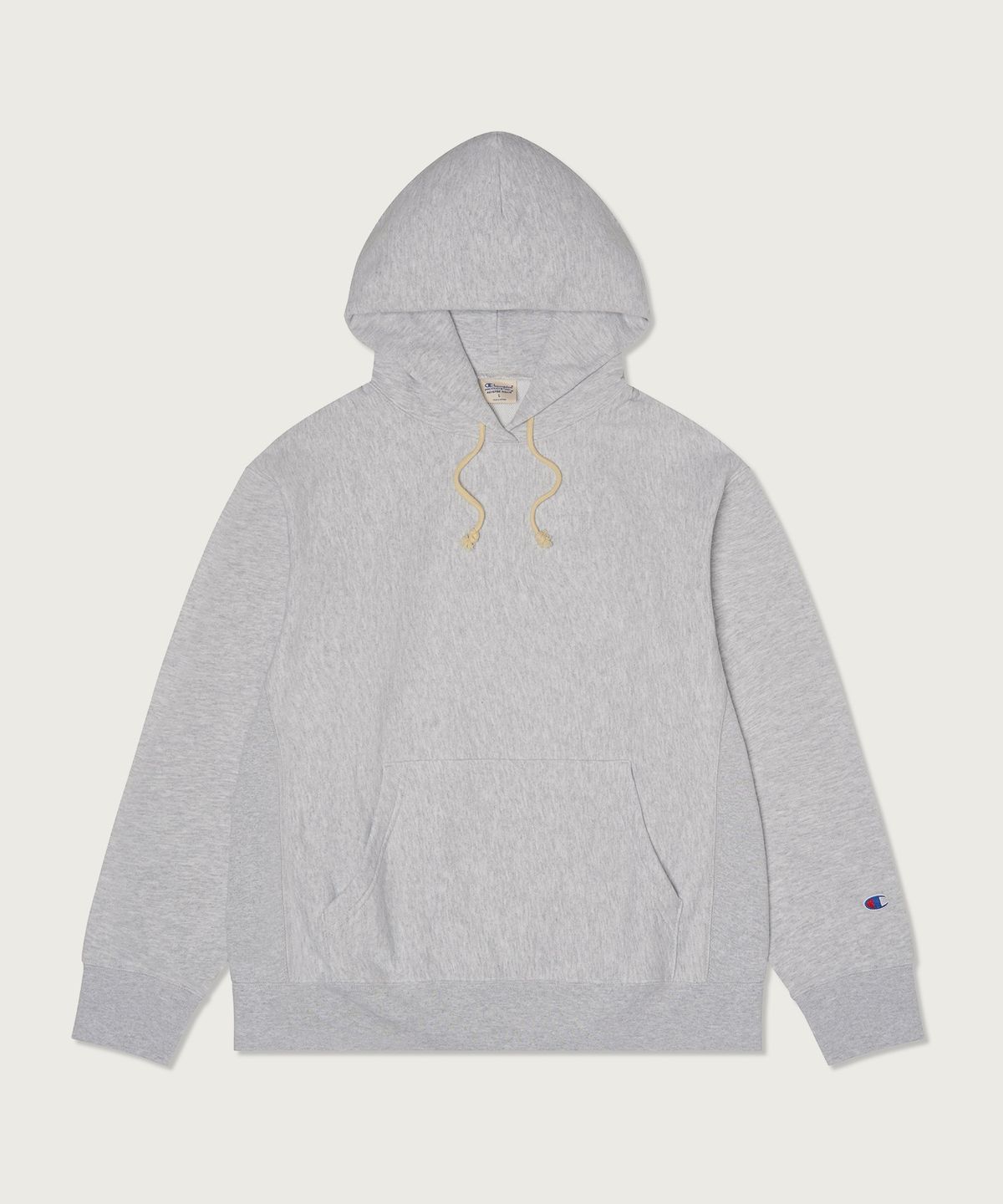 챔피온(CHAMPION) 리버스위브 루즈핏 후드 티셔츠 Light Grey
