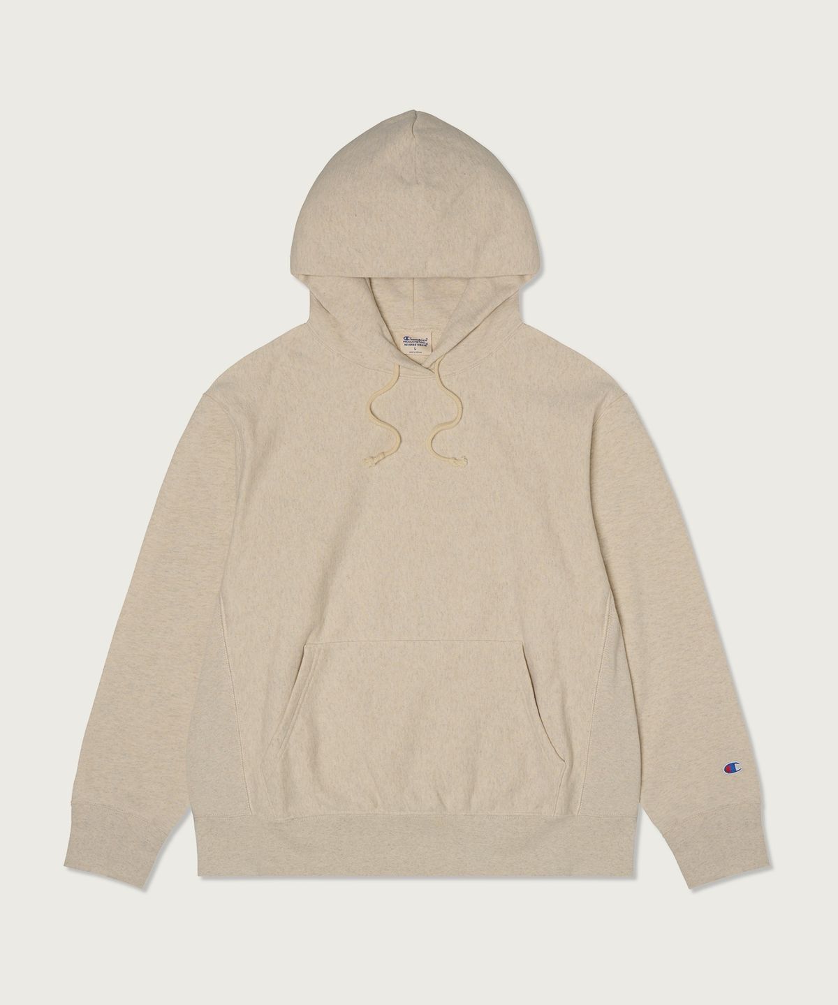챔피온(CHAMPION) 리버스위브 루즈핏 후드 티셔츠 Oatmeal