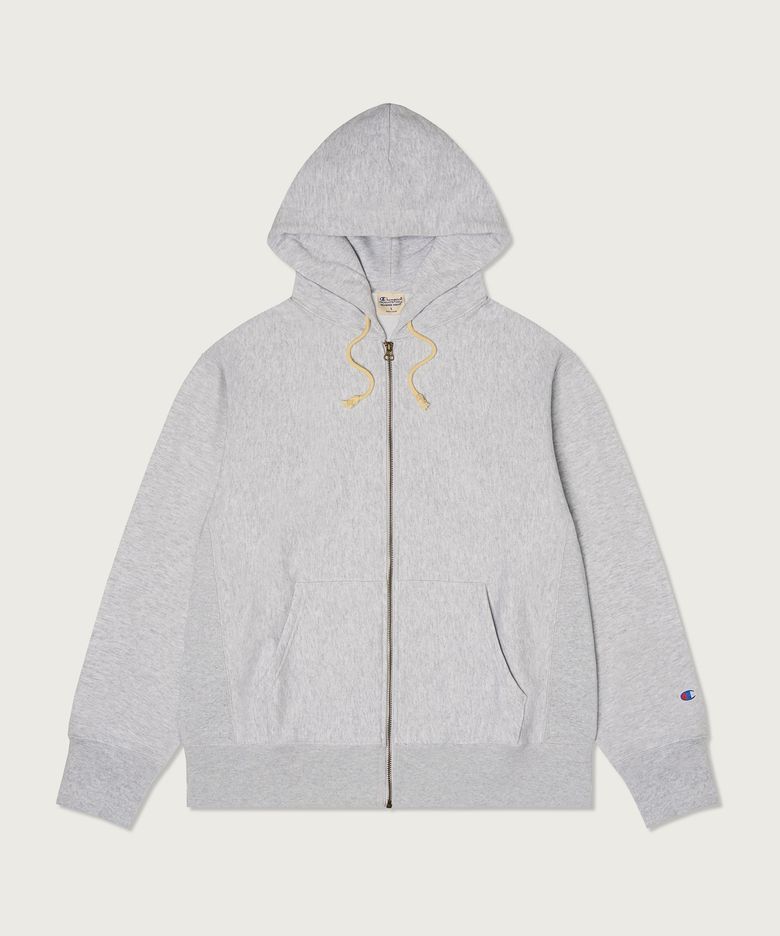 리버스위브 루즈핏 후드 집업 Light Grey