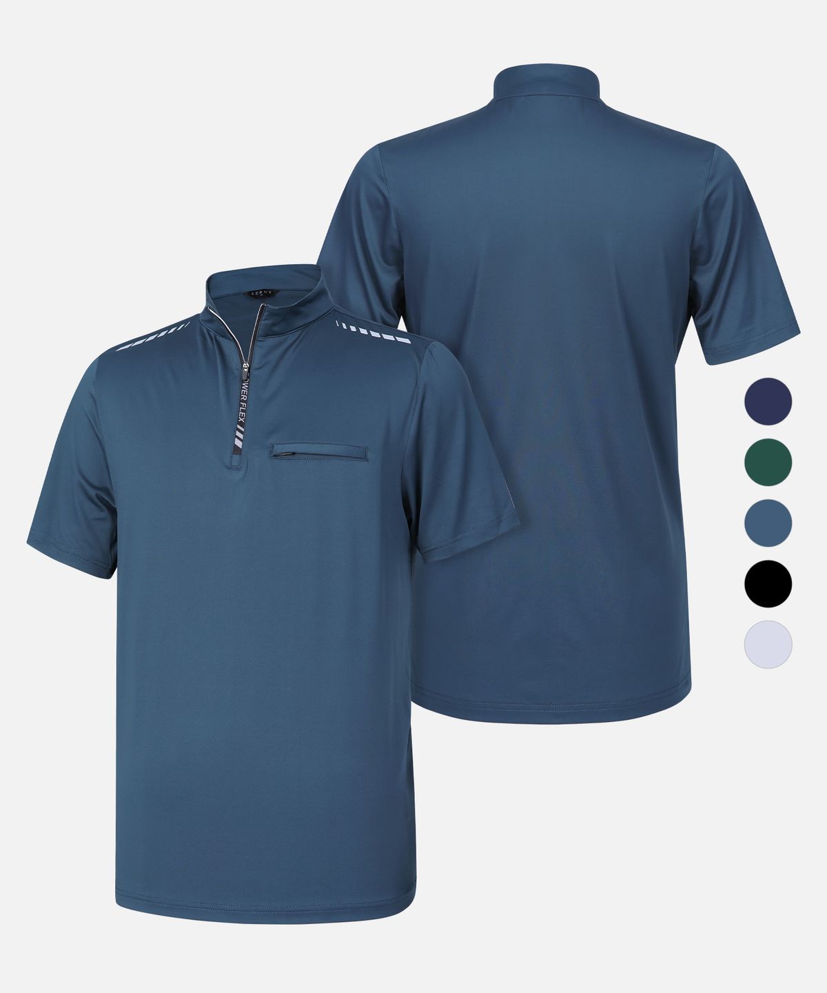 이지바이(EZBUY) 남성 프로라인 아웃도어 등산 반팔 집업 티셔츠 5 Colors