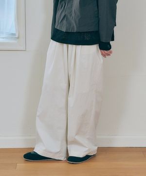 유니섹스 와이드 치노 팬츠 크림