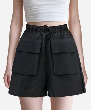 UPF 50+ 자외선차단 카고 포켓 반바지_블랙