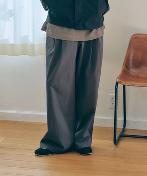 유니섹스 와이드 치노 팬츠 그레이