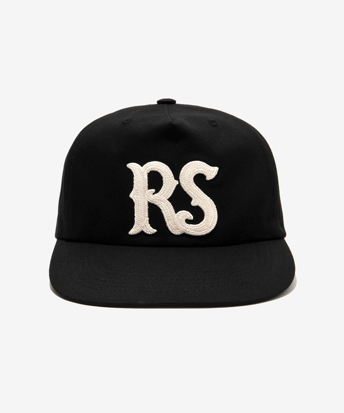 러스트앤스톤(RUSTANDSTONE) 체인 스티치 볼캡 블랙_Chain Stitch Ball Cap Black