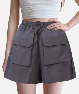 UPF 50+ 자외선차단 카고 포켓 반바지_차콜