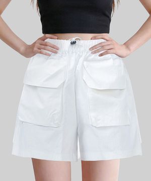 UPF 50+ 자외선차단 카고 포켓 반바지_화이트