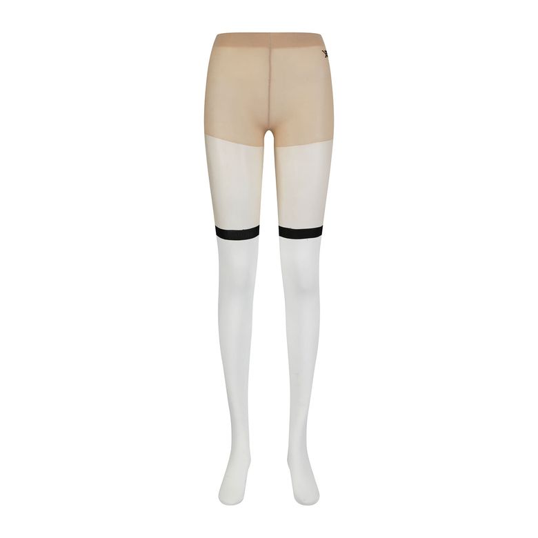 WOMEN COLOR BLOCK STOCKING_WH