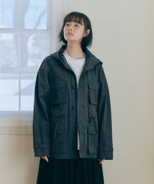 유니섹스 워시드 헌팅 자켓 그레이