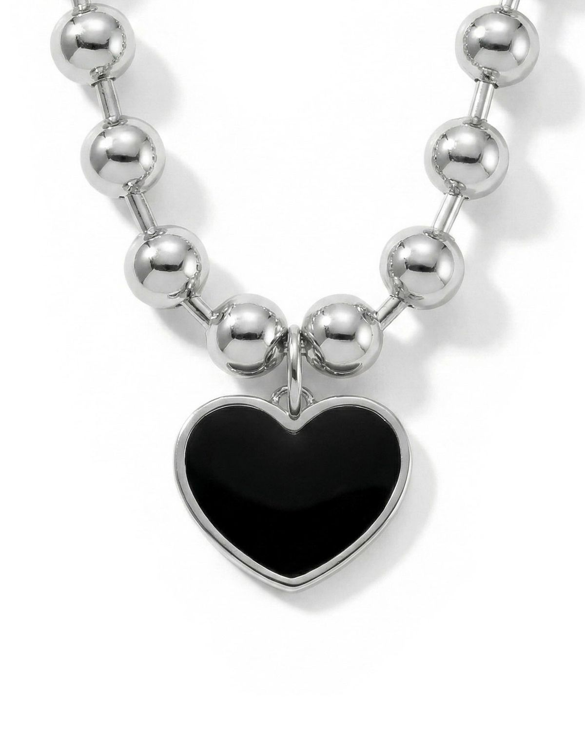 논논(NONENON) BIG BLACK LOVE NEC SILVER925