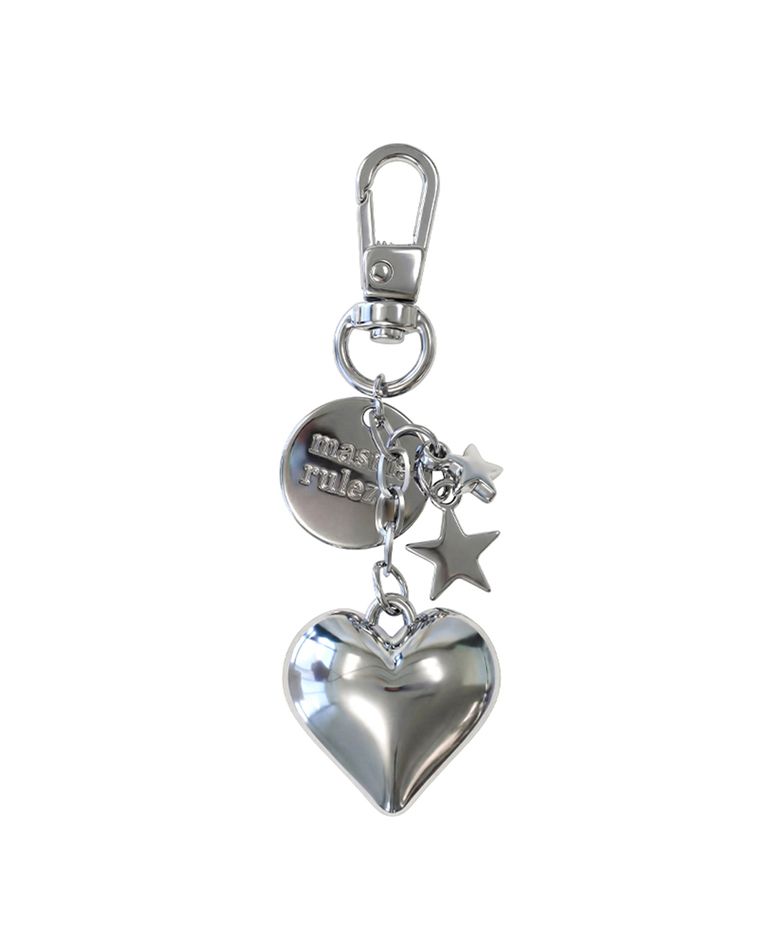 Tiny drop heart keyring