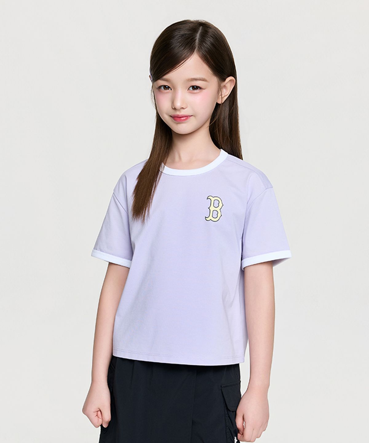 엠엘비 키즈(MLB KIDS) 걸즈 스포티브 라이크 아트웍 티셔츠 BOS (Lavender)