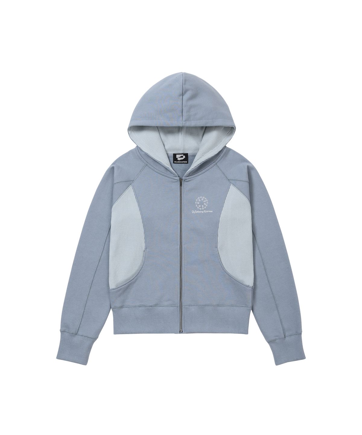 웰빙익스프레스(WELLBEING EXPRESS) Waffle Hoodie Blue