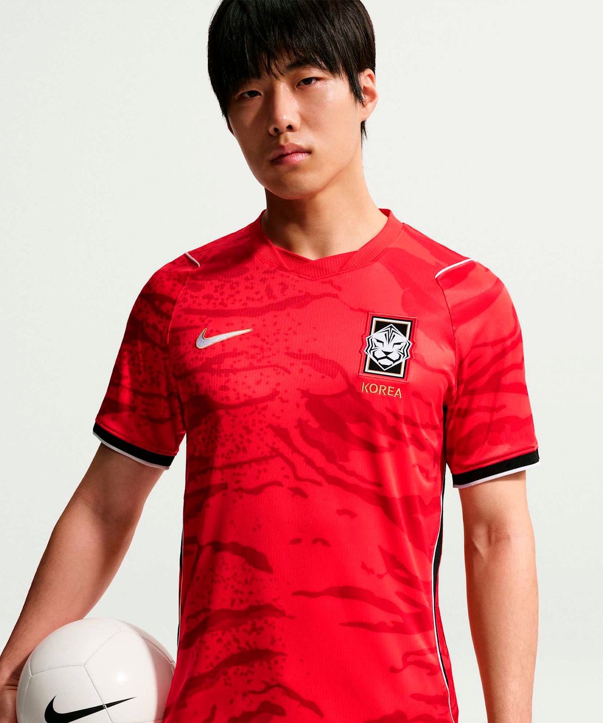 나이키(NIKE) 대한민국 2026 스타디움 홈 드라이 핏 축구 레플리카 저지 M - 글로벌 레드:블랙:화이트:클럽 골드 / IB5328-679