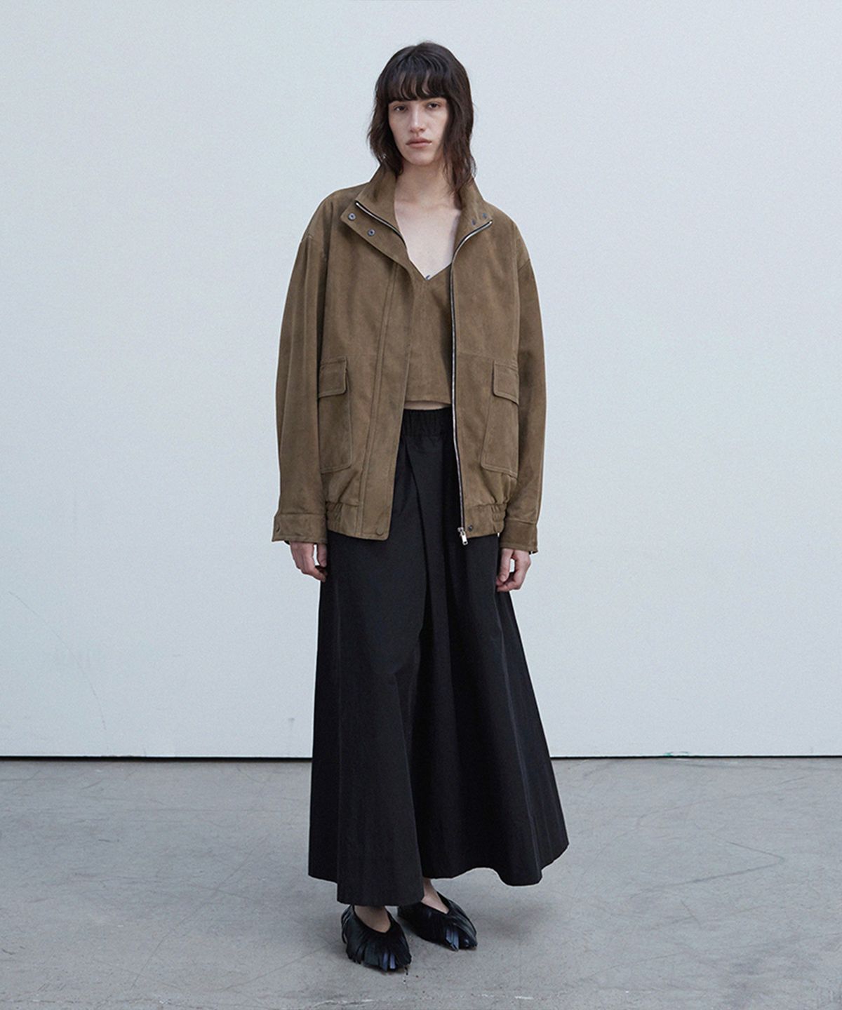 베르데마르(VERDEMAR) Suede Heritage Bomber Jacket_Mocha Mousse