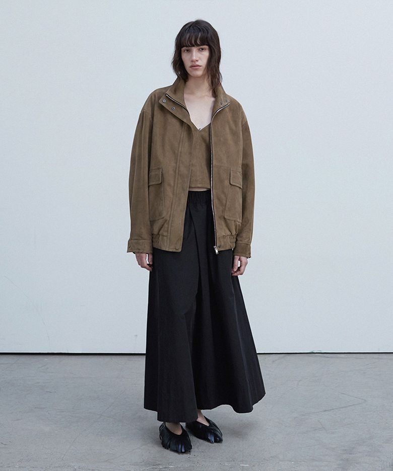 Suede Heritage Bomber Jacket_Mocha Mousse