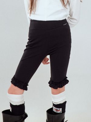 A SOFT FRILL LEGGINGS_BLACK
