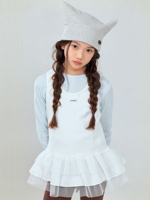 LAYERED TIERED SLEEVELESS TOP_IVORY