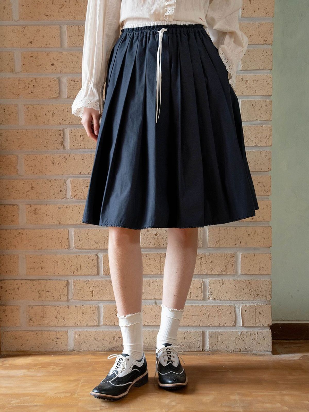 뮈뮈에르(MUEMUER) Banding Color-Blocked Flare Skirt MU2611SK101M
