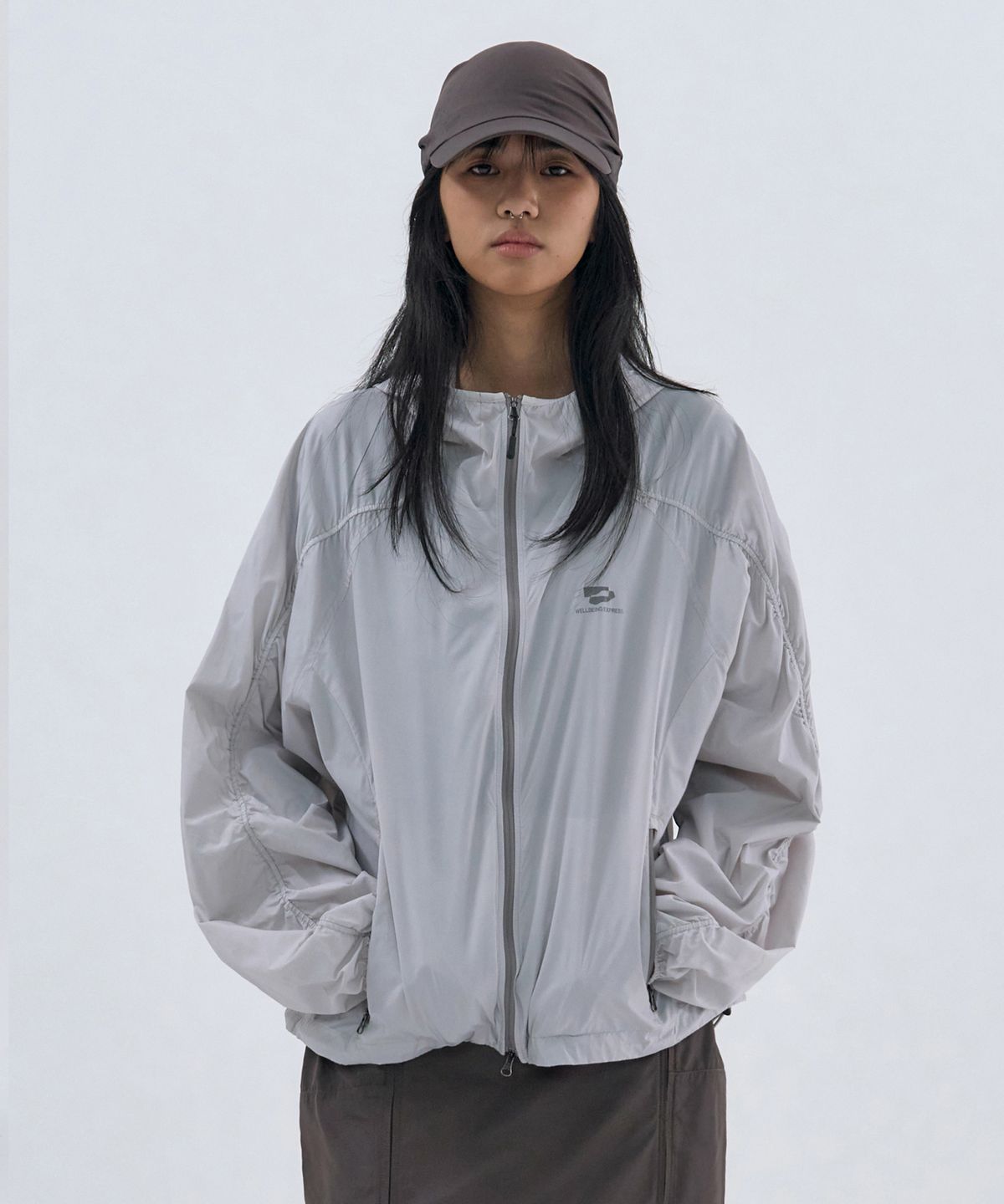 웰빙익스프레스(WELLBEING EXPRESS) Light Nylon Windbreaker Warm Grey