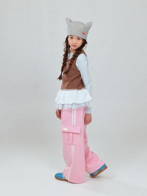 CARGO TRACK LINE PANTS_PINK