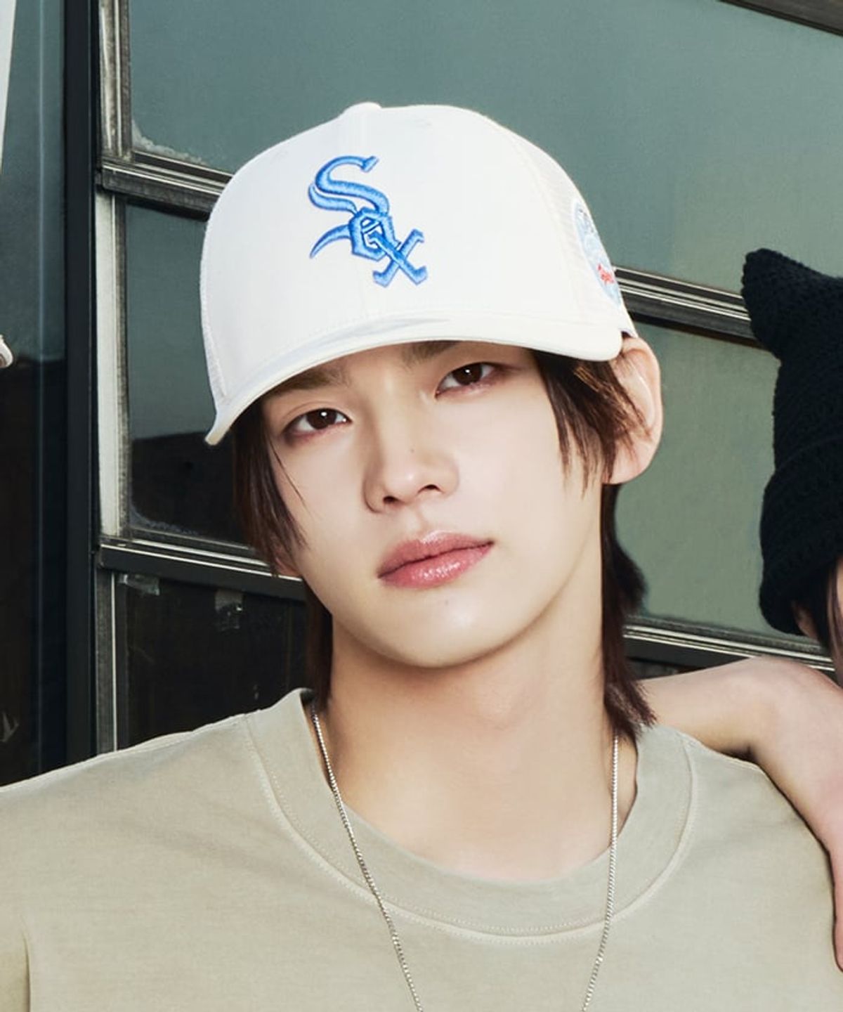 엠엘비(MLB) 시그니처 패치 메쉬캡 CHW (Cream)