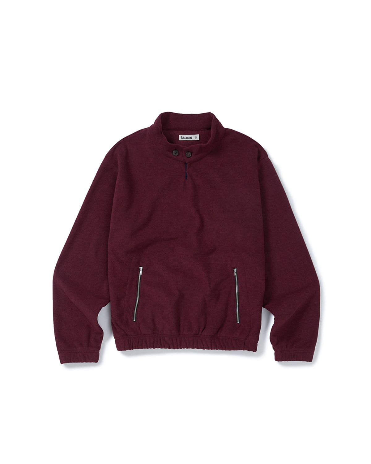 카락터(KARACTOR) Surface fleece pullover / Rust wine