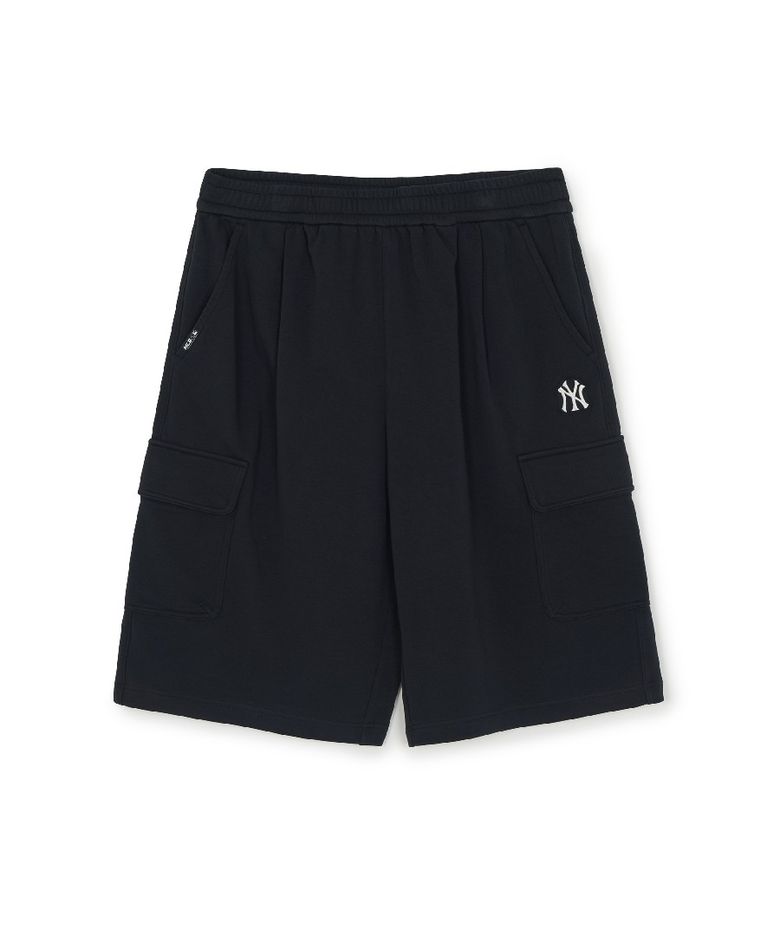 베이직 스몰로고 카고 버뮤다 팬츠 NY (Black)