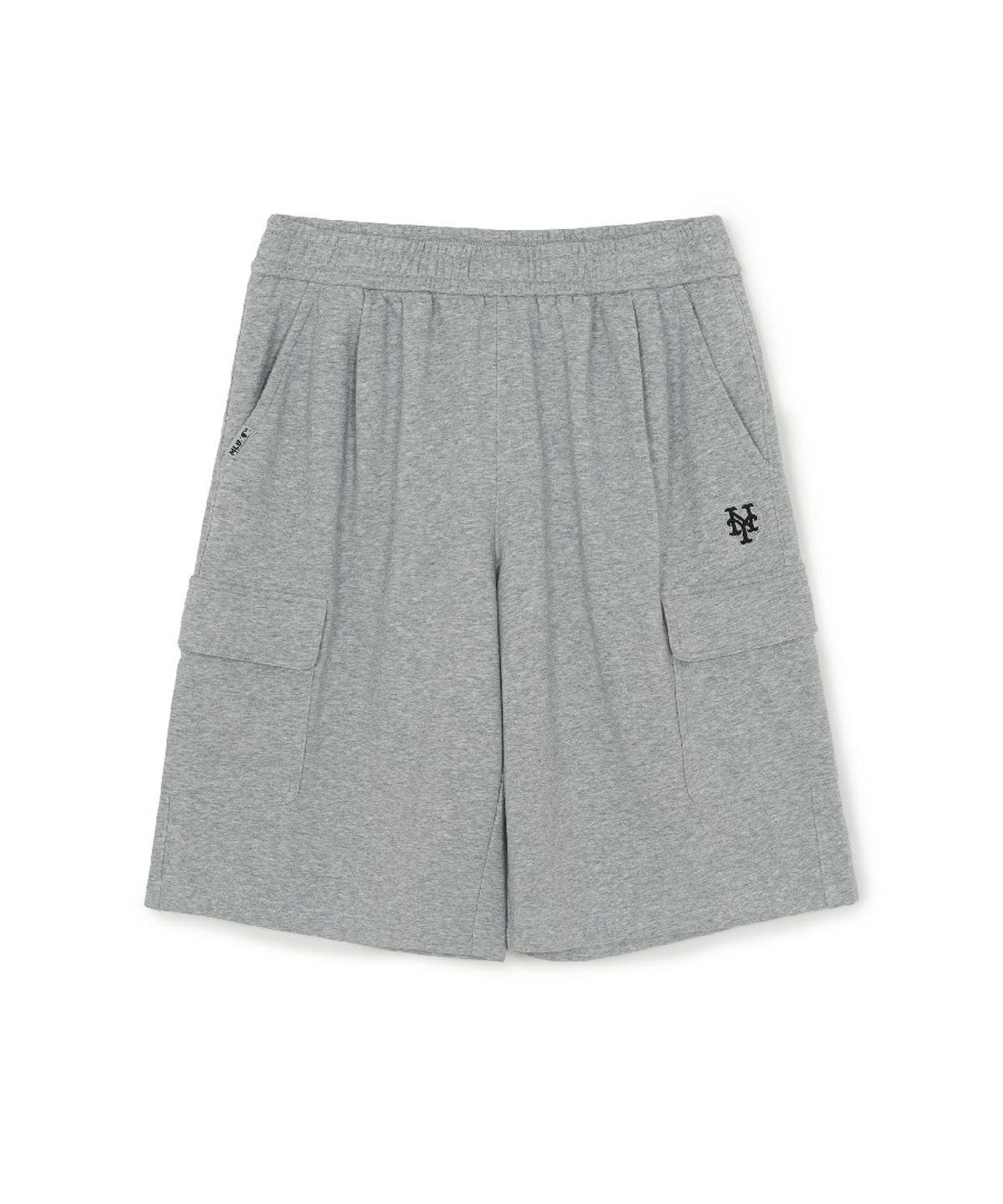 엠엘비(MLB) 베이직 스몰로고 카고 버뮤다 팬츠 NYM (Melange Grey)