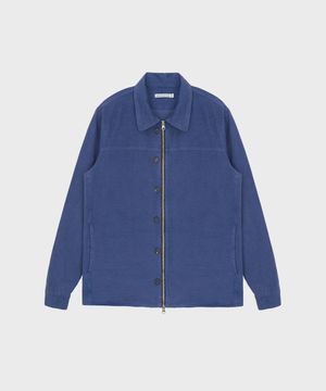 DYED BUTTON SHIRT JACKET FRENCH BLUE