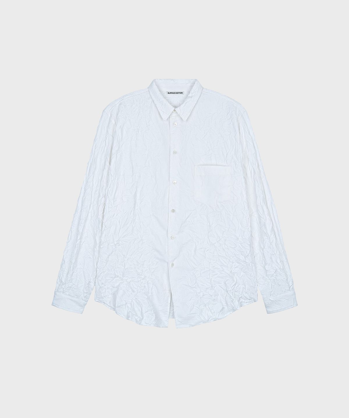 서피스에디션(SURFACE EDITION) CREASED SHIRT WHITE