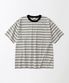 STRIPE HALF SLEEVE TEE_IVORY/BLACK