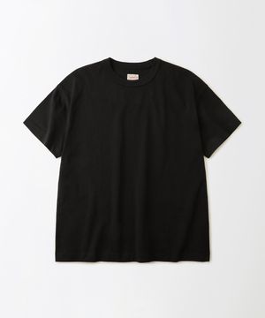 CROP FIT HALF SLEEVE TEE_BLACK