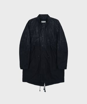 WAXED M-65 FISHTAIL PARKA BLACK