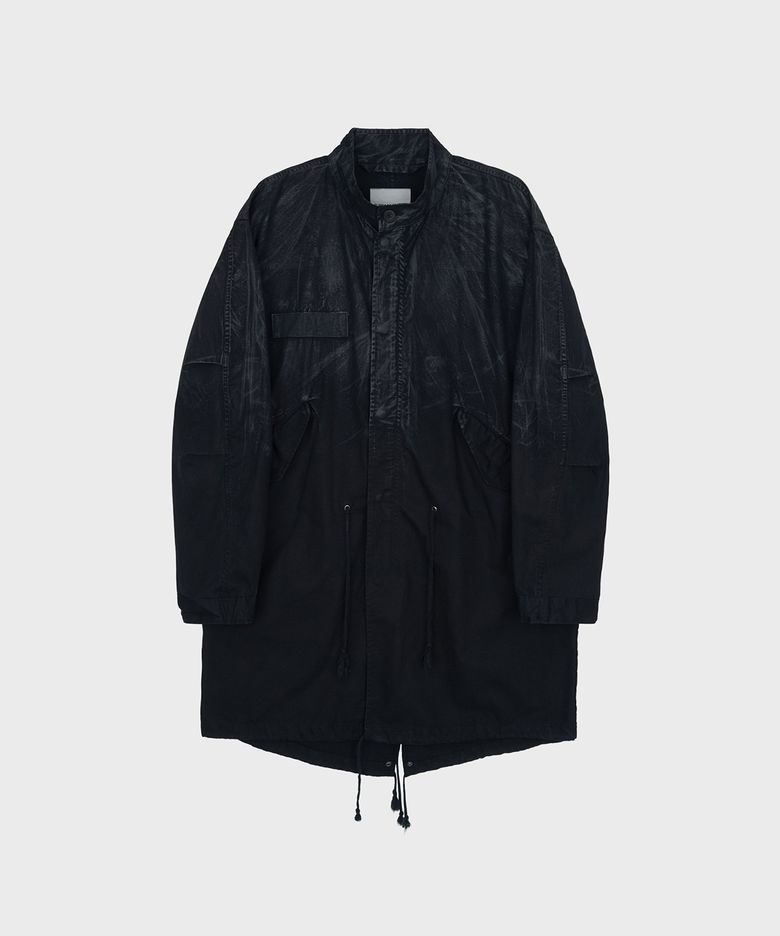 WAXED M-65 FISHTAIL PARKA BLACK